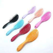 1pc Women's Hollow Comb Black Mosquito Coil Comb Hair Scalp Massage Hair Brush, Suitable For Wet And Dry Hair, Home Beauty Women Accessory Gifts, Hair Styling Kit, For Barber Salon Beauty Travel Essentials