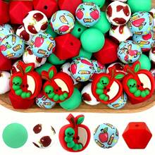 25pcs 15mm Round Silicone Beads, DIY Craft Materials - Teacher's Day And Back To School Gift Set, Suitable For Pens, Necklaces, Key Chains, Birthday, Holiday, Father's Day, Mother's Day Gifts - Campus Series - View 17