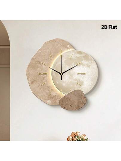 1pc Creative Asteroid Texture Wand Clock, Super Silent Quartz Movement, No Ticking, ating Clocks In Living Rooms,Bedroom Room, Offices, Restaurant, Cafes, Perfect ative Friends Family view 11