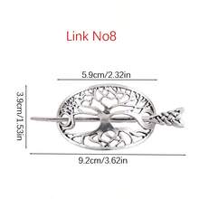 1pc Viking Hair Clip, Vintage Celtic Knot Hair Clip, Inspiring Tree Of Life Hair Clip, Elegant Metal Hair Accessory, Gift For Women, Hair Accessories, Head Accessories - Antique Silver - View 19