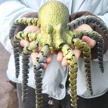 1 pulpo gigante de 41 cm/16,14 pulgadas, monstruo del océano, pulpo enorme, pulpo colorido, pulpo negro y dorado, regalo de fiesta de decoración navideña, regalo de cumpleaños, decoración artística divertida impresa en 3D, decoración del hogar, decoración del automóvil, decoración del jardín, regalo de San Valentín