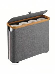 Toilet Paper Holder Storage Box, 1 Piece Multi-Purpose Bathroom Organizer With Lid, Home Organizer For Bathroom, Office, Laundry Room, Boxes