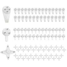 100 Stücke unsichtbare Nagel Wandhaken ohne Spuren, Bilderrahmen Hänger, Fotorahmen Aufhänger zum Aufhängen von Foto Rahmen, Dekoration, Kunstwerk