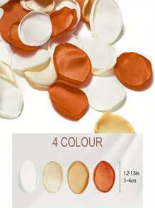 50/100/300/500/1000pcs Silk Rose Petals, Wedding Flower Petals, Mixed Orange Petals, Artificial Rose Petals, Decorative Petals For Proposal Basket, Aisle Decor, Bridal Shower, Halloween Party, Autumn Decoration