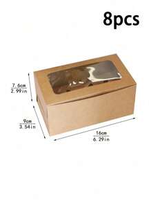 4pcs/8pcs 2/4/6/12 Cavity Cupcake Boxes With Clear Window, Muffin Cups, Pastry, Dessert, Tart, Mousse Cake, Bakery Packaging For Afternoon Tea - Multicolor - View 20