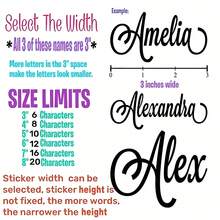 1 ملصق جداري باسم مخصص - ملصق حرف فينيل شخصي لخلفية حفلة عيد الميلاد، ديكور جدار المنزل، هدية التخرج، عيد الأم، عيد الحب، هالوين وديكور عيد الميلاد، ملصقات هدايا باسم مخصص