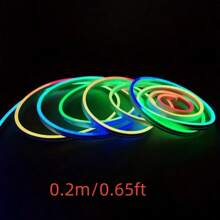 0,2m - 5m RGB flexibles Neon-Schild, USB-betrieben mit Fernbedienung, Mehrfarbenwechsel, zum Selbstgestalten für TV-Hintergrund, Wohnzimmer-Dekoration, Spielzimmer, Weihnachts- und Halloween-Dekoration