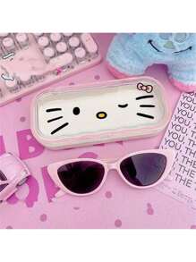 Estuche para gafas estilo anime de Hello Kitty "Encantador guardián" - Protección y almacenamiento de gafas adorable y de moda, opción de regalo perfecta para revelación de sexo, cumpleaños, bodas, fiestas, ideal para colegas, amigos y familiares, vuelta al cole