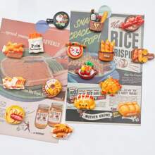 Juego de múltiples piezas de imanes para nevera con diseño de comida adorable - Pegatinas magnéticas mini lindas para nevera, apropiadas para la cocina, la pizarra de la oficina y el lavavajillas - Decoración perfecta de imanes para nevera, imanes divertidos para nevera, regalo de Acción de Gracias