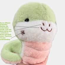 1 pieza Muñeco de peluche de serpiente pequeño de 20cm/7.87in, ligero y piel amigable, muñeco de peluche de serpiente, adecuado para decoración de sala de estar - Multicolor - Ver 8