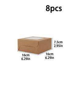 4pcs/8pcs 2/4/6/12 Cavity Cupcake Boxes With Clear Window, Muffin Cups, Pastry, Dessert, Tart, Mousse Cake, Bakery Packaging For Afternoon Tea - Multicolor - View 19