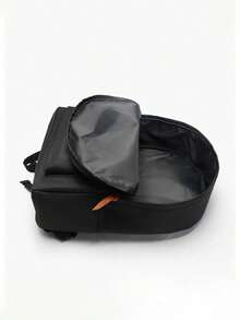 夜光背包，宇航员印花简约校园风格背包，大容量，轻便便捷的休闲背包，适合青少年（返校季） - 黑色 - 查看 5