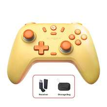 GAMESIR T4 Nova Lite Gaming Tri-Mode Controller, Joystick Without Dead Zone, 6-Axis Gyroscope, Linear Trigger, 2.4G/Bluetooth/Wired Second Connection, Universal For Switch/Steam/Android/IOS, Yellow - Yellow - View 3