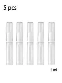 5毫升液体粉底瓶，真空抗氧化鸭嘴式便携旅行装乳液面霜笔，透明旋转笔，灰色砂纸指甲锉双面摩擦条，化妆唇彩容器涂抹器睫毛增长液管，化妆唇彩涂抹器，睫毛增长精华液管 - 無色 - 查看 13