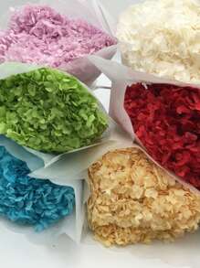 Hortensia eterna, caja de hortencias, hortén seca, abanico de flores hecho a mano, marco de fotos, cubierta de vidrio, materiales florales DIY, corona