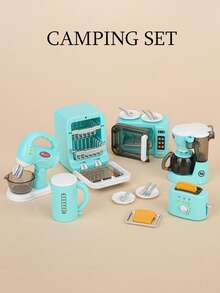 Miniatur-Haushaltsgeräte, Camping-Geschirr-Set, dekorative Sammlerstücke, Dessert-Tisch-Accessoires, Aktivitäts-Displayprops, realistische Modelle, Spielzubehör, Rollenspiel-Set - Verschiedenfarbig - Übersicht 14
