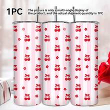 1pc20oz Insulated-Cold Coffee Cup, Juice Drink Cup With Straw And Lid, Sealed And Leak-Proof, Large Capacity Design, Very Suitable For Home, Outdoor, Gift Giving, Perfect Gift For Christmas, The First Choice For Family And Friends.