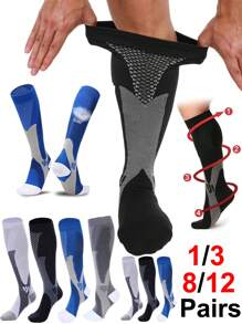 12 pares de calcetines deportivos para hombre, calcetines de ciclismo, calcetines de running, pelotas para jugar al aire libre y senderismo, adecuados para todos los deportes