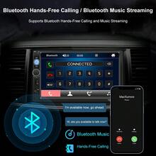 Reletech 7英寸双DIN车载MP5播放器 - 触摸屏显示 + 支持安卓/iOS镜像、倒车影像、USB/TF卡/FM收音机、多色背光按键、通用车载音响系统 - 黑色 - 查看 2