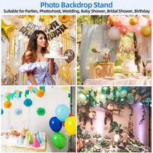 1 Set Adjustable Photography Backdrop Stand Kit, 2 Tripods, 4 Clips, Connectable Crossbars And Carrying Bag, Sizes 2*2/2*3/2.6*3/2.8*3m, Suitable For New Year, Wedding, Party Photography, Projection And Movie Screen Frame, Event Decoration - Black - View 8