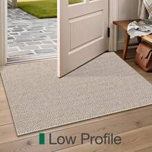 Ultra Thin Indoor Door Mat For Entrance ,Non Slip Entryway Mat, Low Profile Doormat, Unique Herringbone Design Carpet For Inside, Patio, Porch, Hoom Decor - Màu be - Xem 3