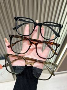 1 pieza Gafas de ordenador de montura cuadrada y de gran tamaño para accesorios de moda, uso diario, fiestas y estilo callejero