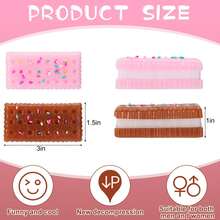 Silicone Stress Relief Squishy,2 PCS Cookie Sticky Taba Squishy Fidget Toys Adults,Ultra-Soft Squeeze Toys,Fun Silicone Enjoy Decompression Toy,Soft And Relaxing Squeezing Toy - 彩色 - 查看 4