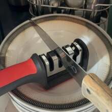 1pc 4-In-1 Professional Knife Sharpener - Tungsten Carbide, ABS & Ceramic Sharpening Stones - Kitchen Gadget & Household Essential