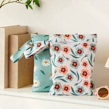 Waterproof Cloth Diaper Wet Dry Bags, Reusable Wet Bags For Swimsuits&Baby Clothes, Portable Wet Bag, With Zipper Closure And Handle, For Travel And Outdoor Use - Multicolor - View 6