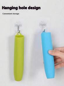 1 pieza Pelador de ajo de silicona - Herramienta de cocina rápida y fácil - Mango ergonómico, duradero, apto para lavavajillas, accesorio multiusos para preparación de alimentos, práctico pelador de cilindro de ajo - Multicolor - Ver 8