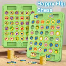 4-Player Flip Reversi Board Game, Fruit & Animal Themed Pieces (72pcs), Suitable For Holiday Gatherings, Memory Challenge For Multiple Players, Great Gift For Birthday, Halloween, Christmas, Couples Game - Multiplayer Happy Flip Chess - View 3