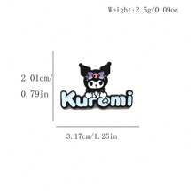 Sanrio Sanrio 1 szt./5 szt. Hello Kitty Kuromi Anime Cartoon Urocza i oryginalna broszka metalowa naszywka, dodatek do odzieży, plecaka, nadaje się do noszenia na co dzień i jako prezent dla przyjaciół. Akcesoria biurowe, koszule, kurtki, biżuteria, Boże Narodzenie, Halloween.