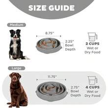 BRSHBE Fun Feeder Slo Bowl, Slow Feeder Dog Bowl, Large/Regular, Turquoise - 灰色的 - 查看 5