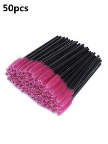 200/100/50/1件一次性睫毛膏刷工具眉刷睫毛膏棒化妆刷睫毛延长用品，带容器睫毛膏棒睫毛膏刷眼部黑色眉刷用于眉毛睫毛延长彩色