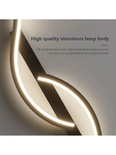 Moderne LED Wand Sconce Warm Verlichting Temperature, Semi Flush Mount Metal Fixture Living Room, Dining Area, Vanity, Industrial Includes Installation Hardware, Removable Clamp, Hard Wire Setup, Polished Finish, 110V 240V Compatibility, Elegante Home Lighting Finish Lamp, Room view 9