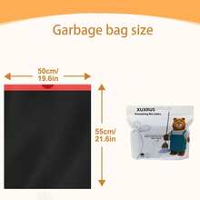 Sac poubelle noir 20L avec fermeture éclair, petit sac poubelle résistant à la déchirure, 60 sacs poubelle pour les toilettes, la cuisine, la salle de bain, le bureau et la chambre