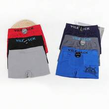 10 piezas de calzoncillos tipo bóxer para adolescentes varones, ropa interior de poliéster con estiramiento, cómoda y sin etiquetas, pantalones cortos tipo bóxer para jóvenes - Multicolor - Ver 2