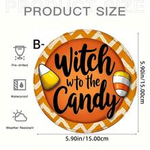 1PC 2D Flat Hanging Decoration Of Candy On The Witch Road - Old Time Halloween Theme, Candy Corn With A Smile, Witch Hat And Autumn Leaves - Perfect For Family, Living Room, Bathroom, Bedroom, Garage, Bar, Cafe - Ideal For Holiday Decoration, Halloween Decoration - Acrylic-round - View 17