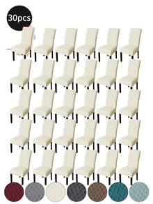 1pc/2pcs/4pcs/6pcs/30pcs Brown Jacquard Diamond Chair Cover, Dustproof And Stain-Proof, Classic And Simple Chair Cover, Suitable For Chairs In Living Room, Bedroom, Kitchen, Etc. - Multicolor - View 17