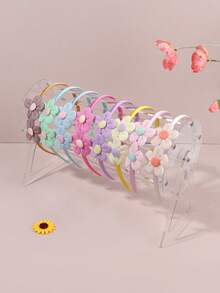 8pcs/Set Girls Floral Headband, Countryside Style Holiday Flower Hair Accessories, Exquisite Flower Hair Decor Gift For Friends - Multicolor - View 6