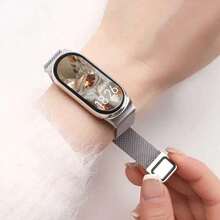 小米手环 10/9/8 不锈钢表带，小米手环 8/9 智能手环替换表带，米兰尼斯表带配件 - 小米手環 8 9 10 - 查看 5