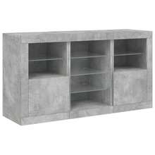 Sideboard mit -Leuchten Betongrau 123x37x67 cm
