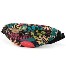 TINYAT Men Fashion Leaf Pattern Multi-Functional Waterproof Outdoor Riding Sports Waist Pack Chest Bags Daily Use