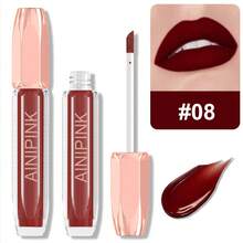 AINIPINK 1pcs Matte  Lipstick, Easy To Color, Lip Gloss, Waterproof, Sweat-Proof, Non-Stick To Cup, Non-Fading, Long-Lasting, Exquisite, Suitable For Gifts, Festival Makeup, And Performance Makeup - Nhiều màu - Xem 19