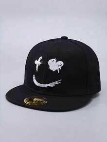 A Spring And Autumn Style Unisex - Back To School Season - Embroidery - Funny Expressions - Sun Protection Sun Hat - Hip Hop Baseball Cap Suitable For Parties - Street Hip Hop - Outdoor Travel - Travel And Vacation Use