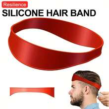 Men's Red Silicone Haircut Guide - Flexible, Bendable Haircut Guide Suitable For DIY Home And Travel Use, Soft Grip Hair Styling Tool - Multicolor - View 8
