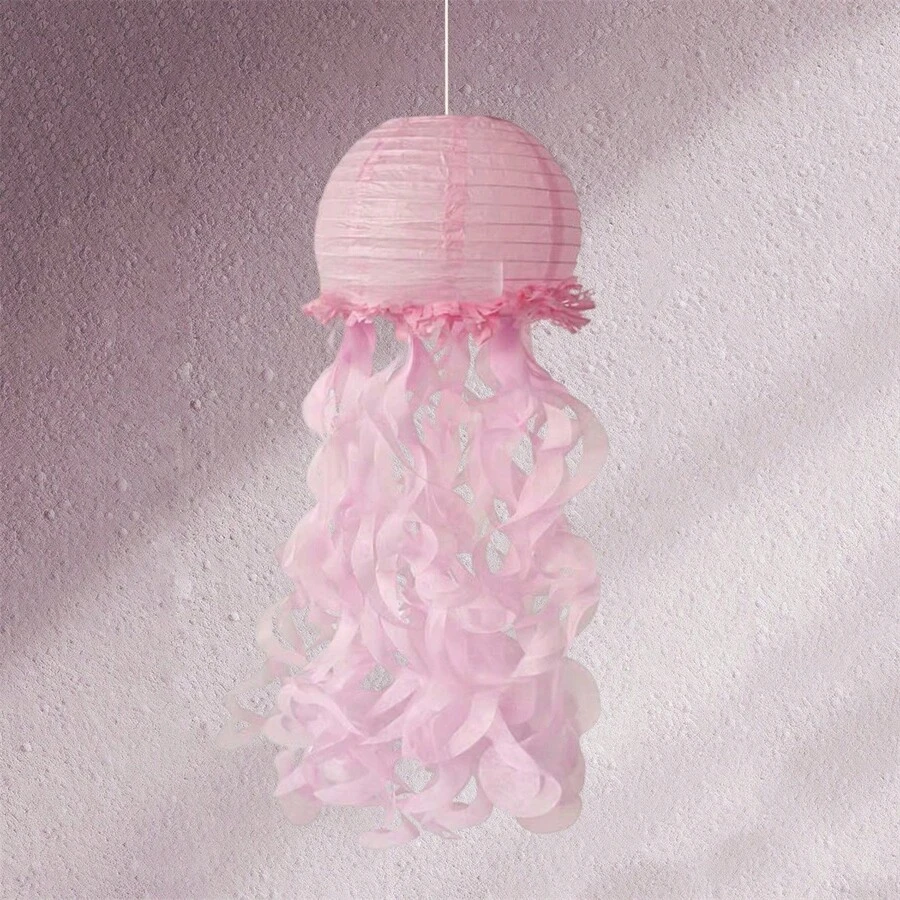 Hanging Jellyfish Paper Lanterns Under The Sea Decorations For Birthday Baby Shower Ocean Themed Party Supplies - 粉色 - 查看 1