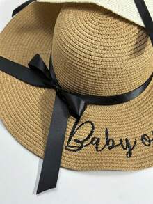 1pc Customized Embroidered Breathable Sun Hat/Visor Hat, Suitable For Outdoor Activities, Fitness, Travel, Bachelorette Party, Bridesmaid Beach Hat, Mother's Day Gift - Multicolor - View 6