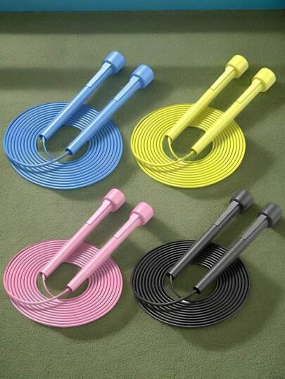 1-4pcs Lightweight Speed Jump Rope, Portable, -Free, Adjustable Length, Suitable For Aerobic Exercise, Boxing Training, Weight Loss, Fitness Jumping, Endurance And Speed Training, Ideal For Girls, Beginners, Unisex
