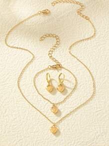 4 件套多功能心形配饰套装，休闲时尚的装饰配件